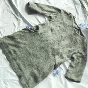 Gray mini dress with buttons on the back